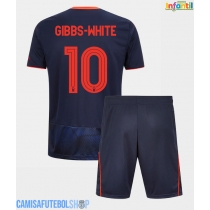 Camisa de time de futebol Nottingham Forest Morgan Gibbs-White #10 Replicas 3º Equipamento Infantil 2025-26 Manga Curta (+ Calças curtas)